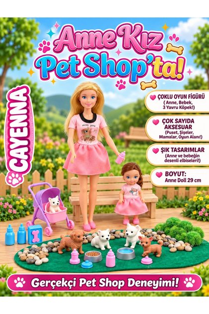 Kutulu 29Cm Anne Kız Pet Shopta