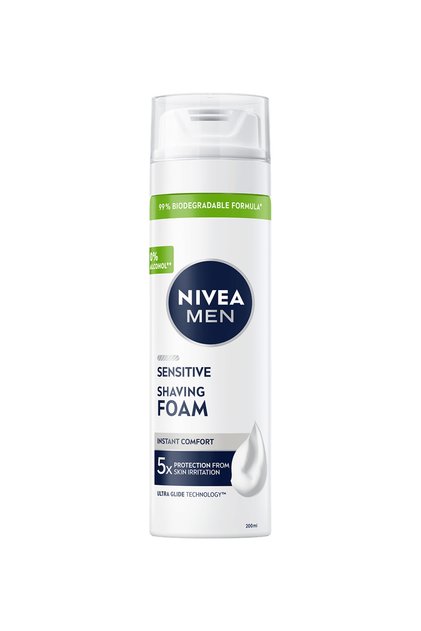 Spumă de ras Men Sensitive pentru piele sensibilă, 200 ml