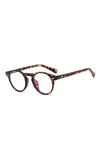 Mello Leopar Desenli Yuvarlak Vintage & Retro Gözlük
