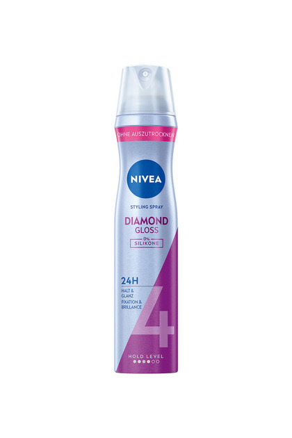 Spray de păr Diamond Gloss, Fixare puternică și strălucire, 250 ml