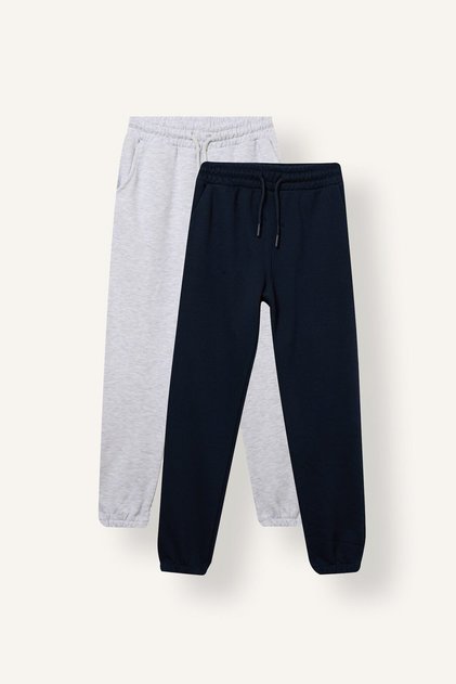 Okul Regular Fit Lastikli Paça 2'li Jogger Eşofman Altı Erkek Çocuk I0596A826AU