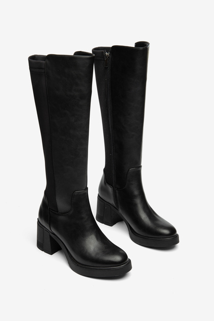 WOMEN'S HEEL BOOT WITH STRETCH BACK