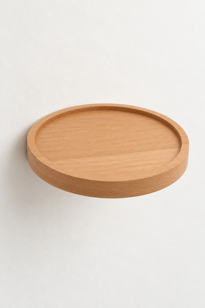Masif Ahşap Duvar Rafı 17 cm - Naturel