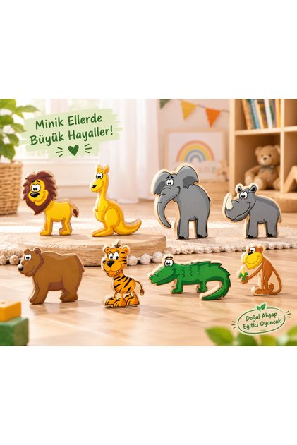 Caahs-3213 Wooden Wild Animals Find-And-Place Game – Explore the Wild, Have Fun and Learn!