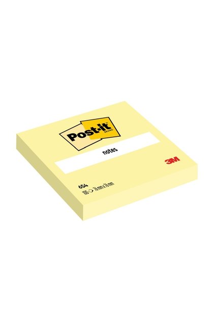 Notițe adezive 76 x 76 mm 100 coli Galben canar 100% PEFC SGSCH-PEFC-COC-110078