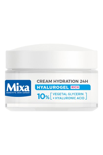 Crema hidratanta Mixa Hyalurogel Rich cu acid hialuronic pentru ten uscat, 50 ml