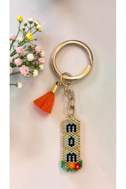 Miyuki Beads Handmade Mom Keychain/Bag Ornament Mother's Day