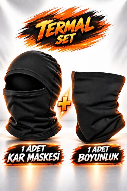 Thermal Face Mask and Thermal Neck Warmer 2-Piece New Season Value Set (Unisex)