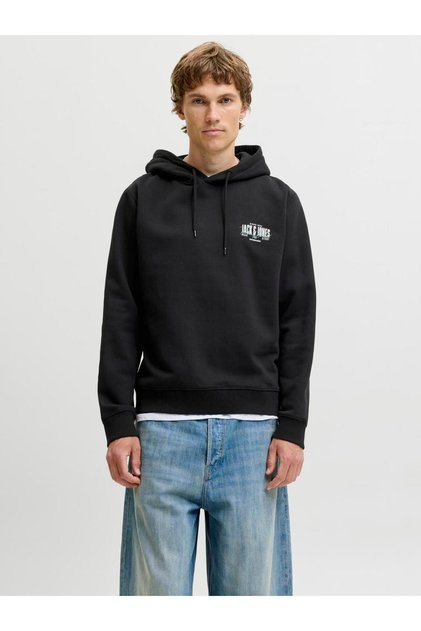 Erkek Göğüs Baskılı Normal Kalıp Kapüşonlu Sweatshirt - Aero