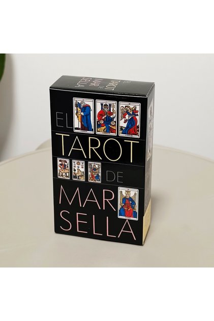 black 78 Pcs Tarot Cards Based on Marseille System El Tarot De Marsella(Spanish Edition) 10.3*6cm