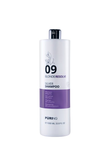 09 Blonderesolve Anti-Orange Purple Silver Shampoo for Blonde, Gray, Platinum Hair 1000ml