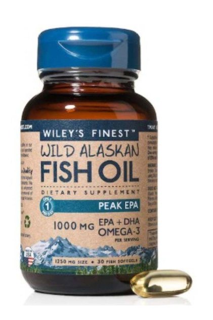Wild Alaskan Fish Oil Dietary Supplement, Peak EPA, 1000mg Omega-3, 30 Softgels