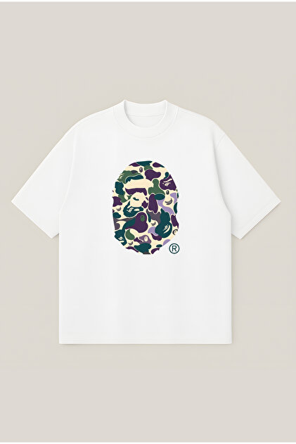 Bape Gorilla Printed Oversize Boxy Cut Unisex 100% Cotton Tshirt | Streetwear