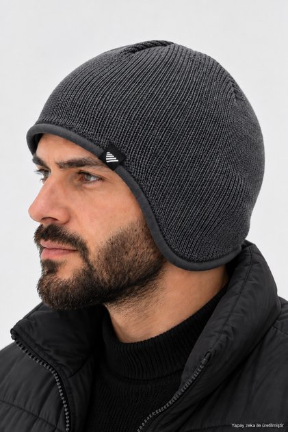 Men's Earflap Beanie Winter Ear Protection Warm Outdoor Beanie