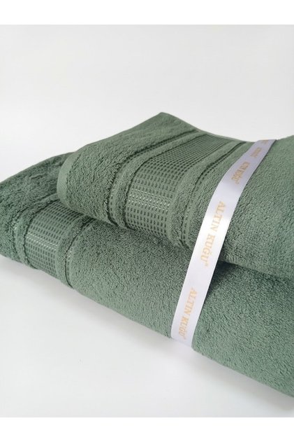 Large Size Bath Towel Set 2 Pieces - Emerald (90X150 cm + 50X90 cm)