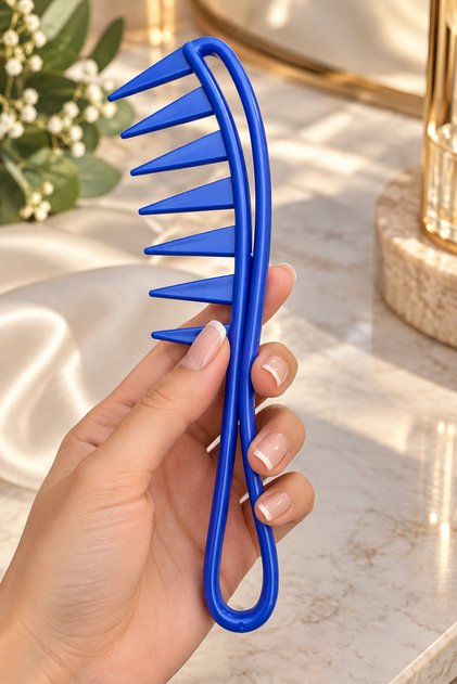 Mavi Renk Wax Tarağı Şekil Tarak