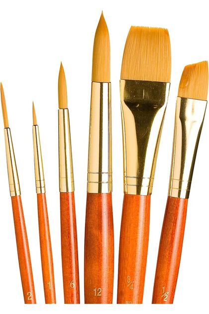 Brush Set 9153 6-Piece Syn Gold Taklon