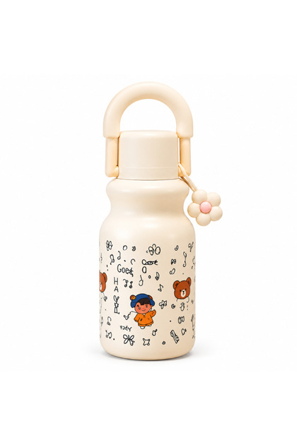 1L Insulated Stainless Steel Water Bottle, 316 Stainless Steel Inner Wall, Dual Drinking Spout, Leak-Resistant Seal & Large Carry Handle