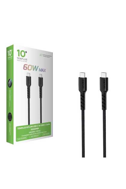 Type-C to Type-C Cable Supports Fast Charging with a Power Capacity of 60W, High Quality and Capable of Efficient Charging.