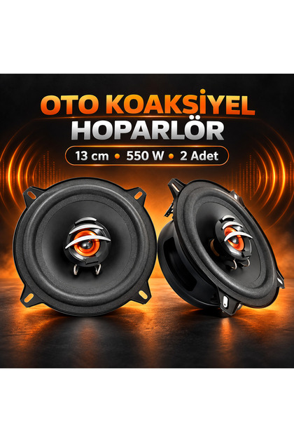 13cm Oto Hoparlör Koaksiyel 550w Tweeterli 2 Adet
