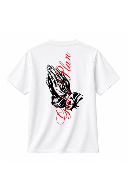 Gods Plan Back Detail T-Shirt, Unisex 100% Cotton (with Supriz Gift)