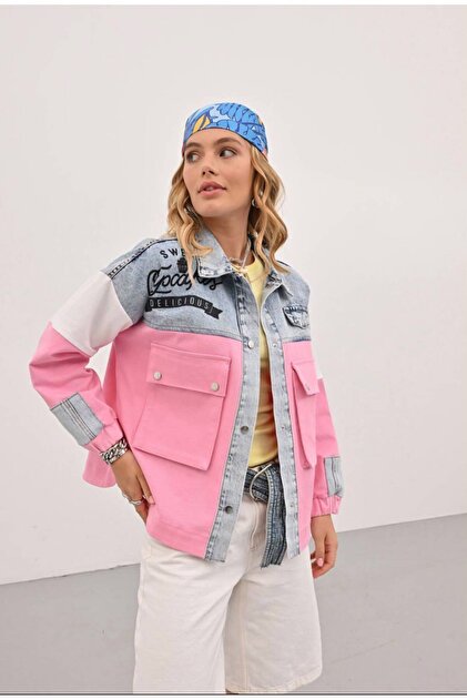 Denim Mix Special Soft Textured Fabric Jacket Soft Modern Vt-1408