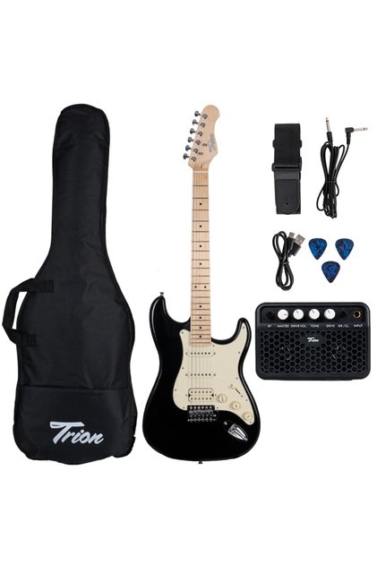 TGP-112-BK Aksesuar ve Amfi Dahil Siyah Elektro Gitar Seti