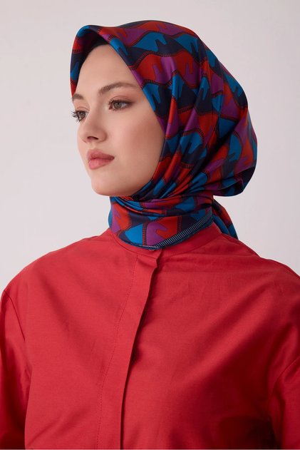 Mixed Pattern 100% Twill Silk Scarf 4406D