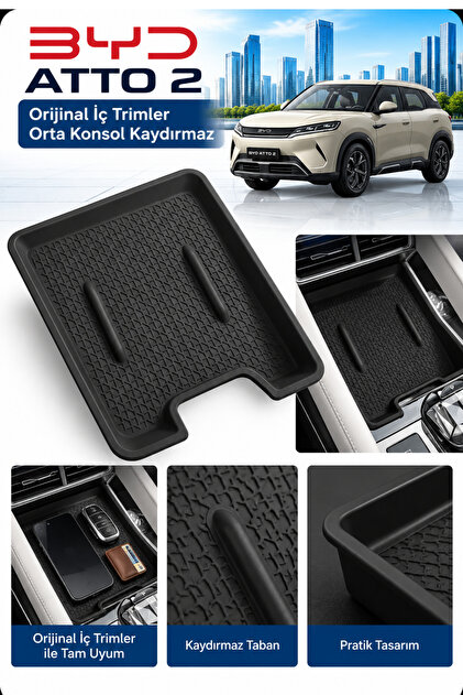 Byd Atto 2 Compatible Front Console Organizer Rack Trim Set Non-Slip Console Organizer Tray