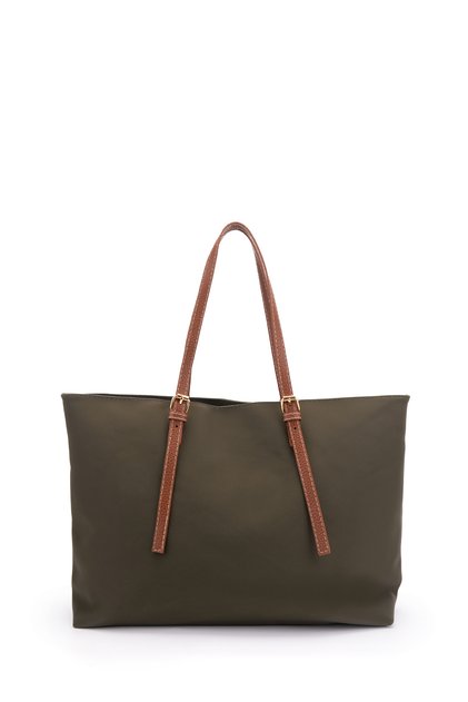 Large Size Zippered Fabric Gabrielle Women's Shoulder Bag