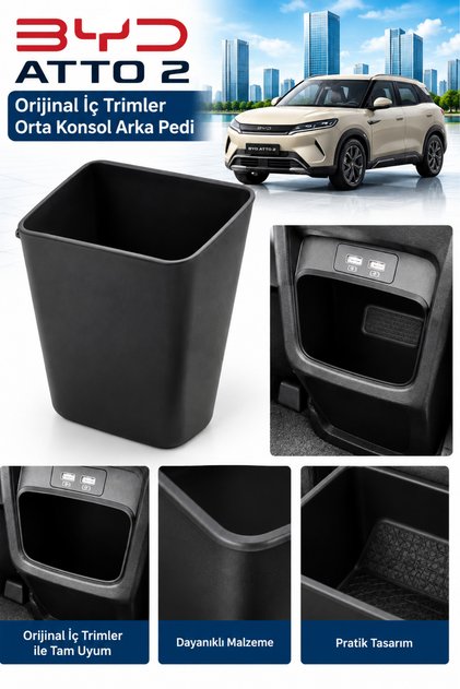 Byd Atto 2 Compatible Rear Console Organizer Rack Trim Set Non-Slip Console Organizer Tray