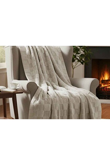 Fiona Stonecube Soft Blanket 150X220 Beige