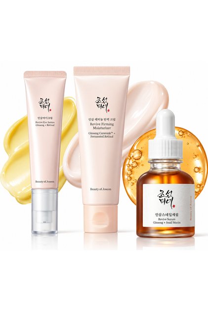 Revive Anti-Aging & Firming Trio Set – Ginseng + Retinal Eye Serum, Revive Serum Ginseng + Snail Mucin & Revive Firming Moisturizer