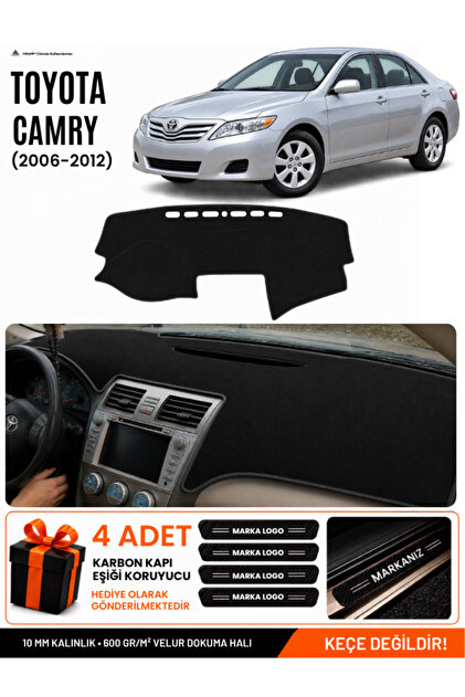 Toyota Camry (2006-2012) Compatible Glove Box Protection, Glove Box Cover, Glove Box Case - Black - To007