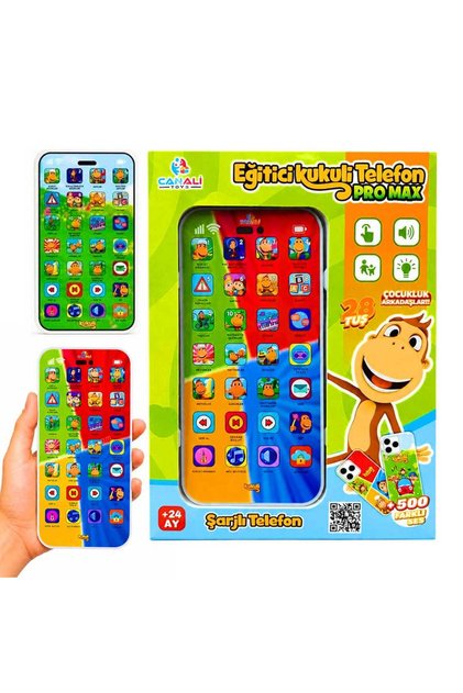 Eğitici Kukuli Oyuncak Telefon Pro Max Şarjlı Sesli Ve Işıklı CNL-2030