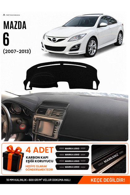 Mazda 6 (2007-2013) Compatible Glove Box Protection, Glove Box Cover, Glove Box Case - Black - Ma007