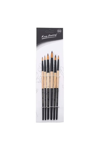 Keep Smiling 6-Piece Round Tip Brush Set