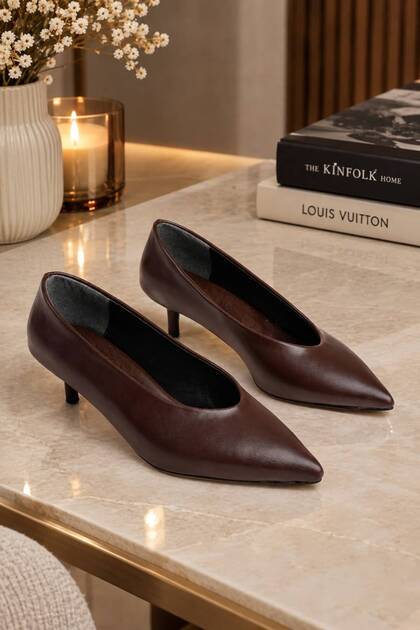 Women's Thin 4 cm Low Heel Pointed Toe Casual Stiletto Shoes