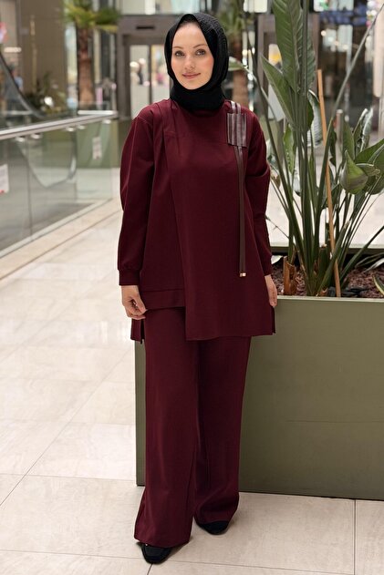 Luna Trouser Suit with Leather Shoulder Detail