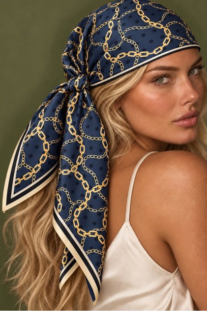 Women's Bandana Printed Stylish Bandana Suitable for Daily Use 65X65 cm