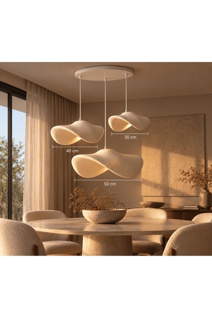 Üçlü kelebek model sarkıt avize