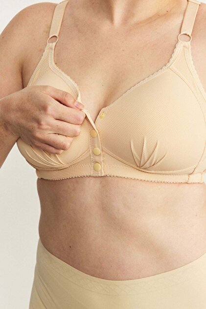 Wireless Snap-On Gathering Bra Cc897 Nude
