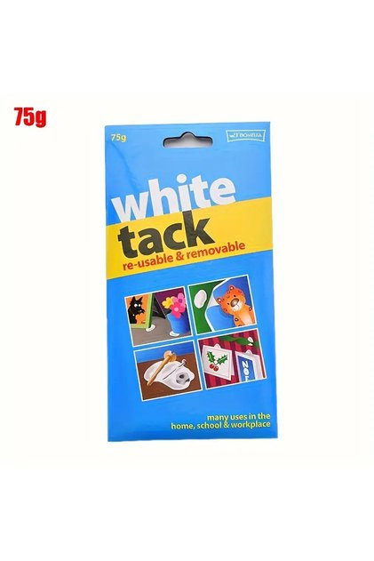 75g Removable Wall Safe White Tack Putty 50g/75g/100g/150g Reusable Non-Toxic Sticky Adhesive Tack f