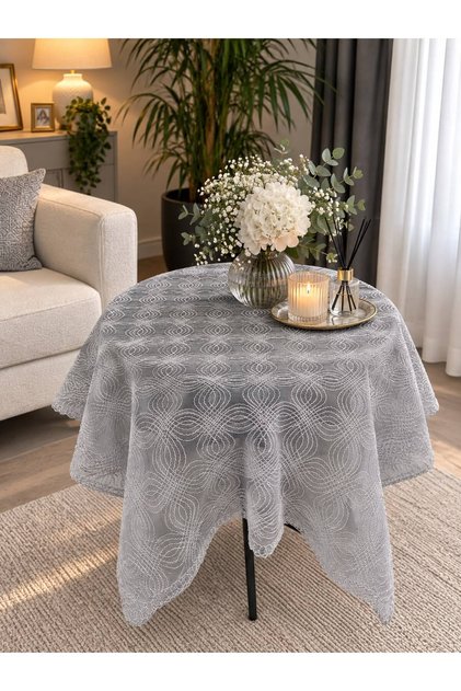 Meridyen Round Tablecloth / Fiskos Tablecloth Gray