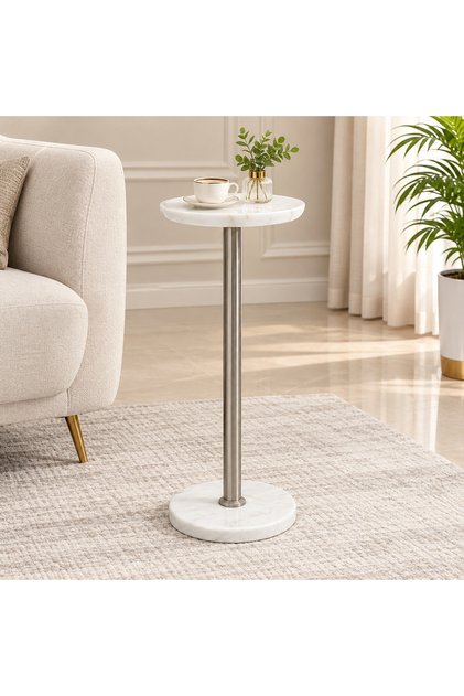Single Service Table Silver Color