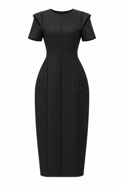 Short Sleeve Patchwork Maxi Dress