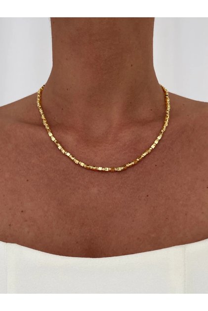 Özel Seri Gold Dorika & Küp Tasarım Kolye