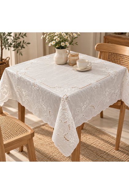 90 X 90 Square Pvc Oilcloth Wipeable Fiskos Tablecloth