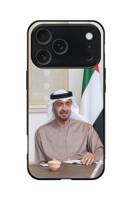 Protective Case Cover For Apple iPhone 18 Pro Max Sheikh Mohamed Bin Zayed Al Nahyan Design Multicolour