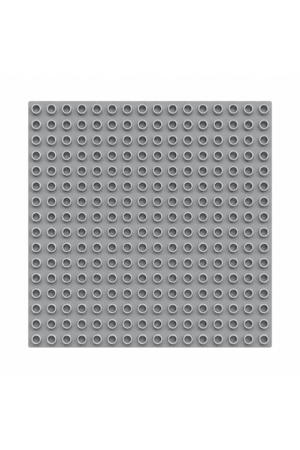 Lego Large Piece Duplo Compatible Block Brick Gray 15X15 Dots 24X24 cm Floor Base Plate Baseplate